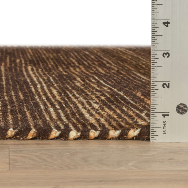 Home Conservatory Seed Black/Natural Handwoven Jute Rug Wayfair